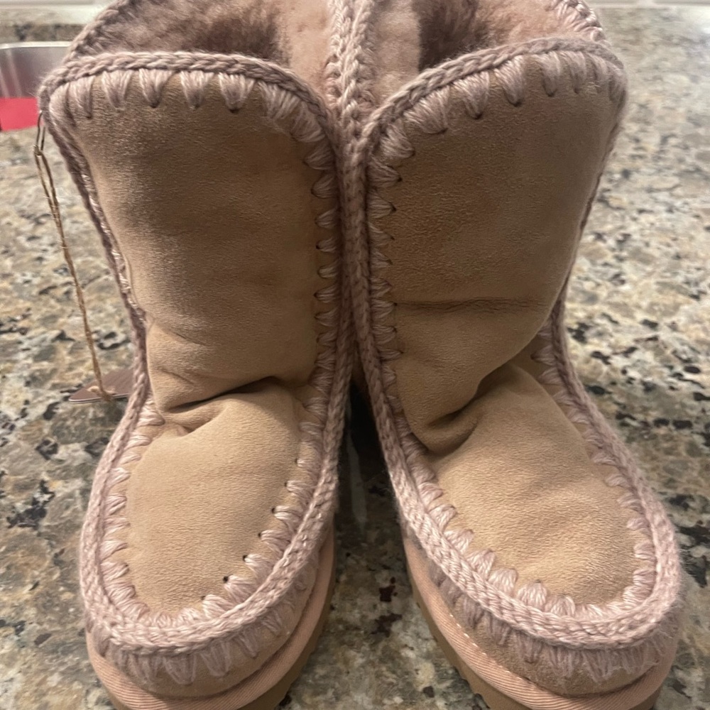 Mou Shearling Tan Boots